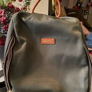 Olive green mini backpack